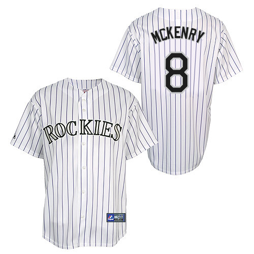 Michael McKenry #8 Youth Baseball Jersey-Colorado Rockies Authentic Home White Cool Base MLB Jersey